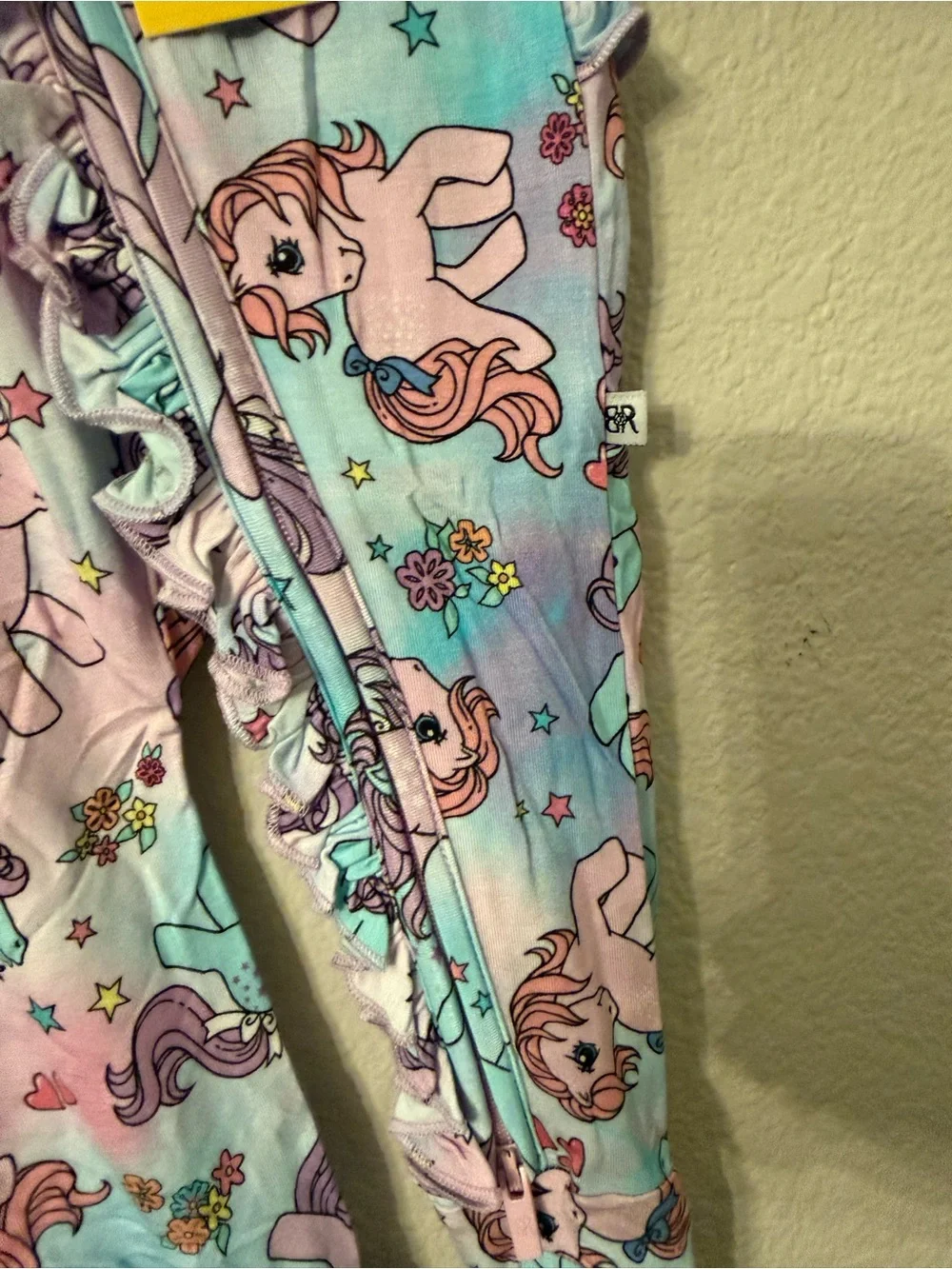 My Little Pony Purple & Aqua Unicorn Footed Pajama One-Piece
